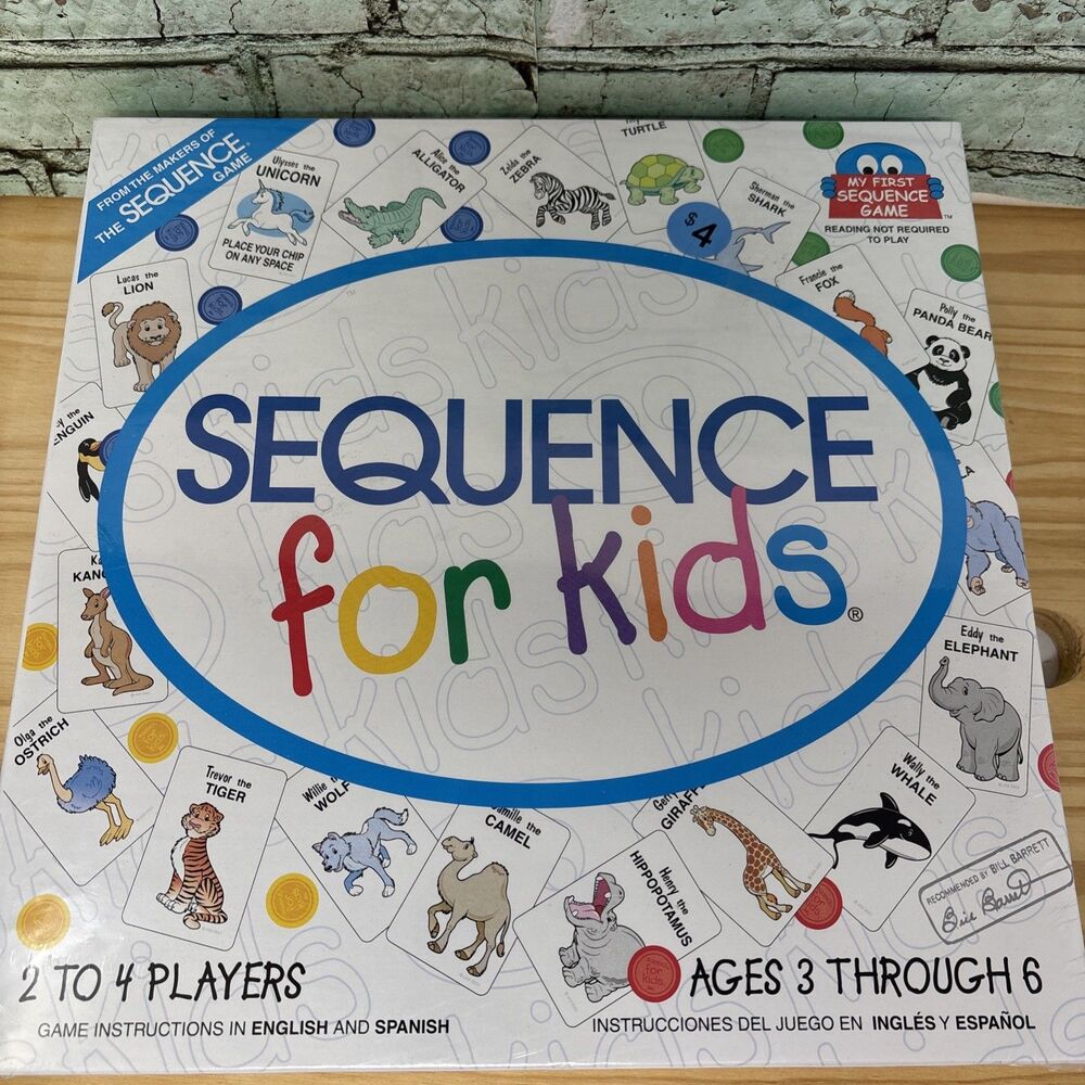Sequence for Kids Preschool Board Game New Family Strategy Game Ages 3-6 NEW VTG